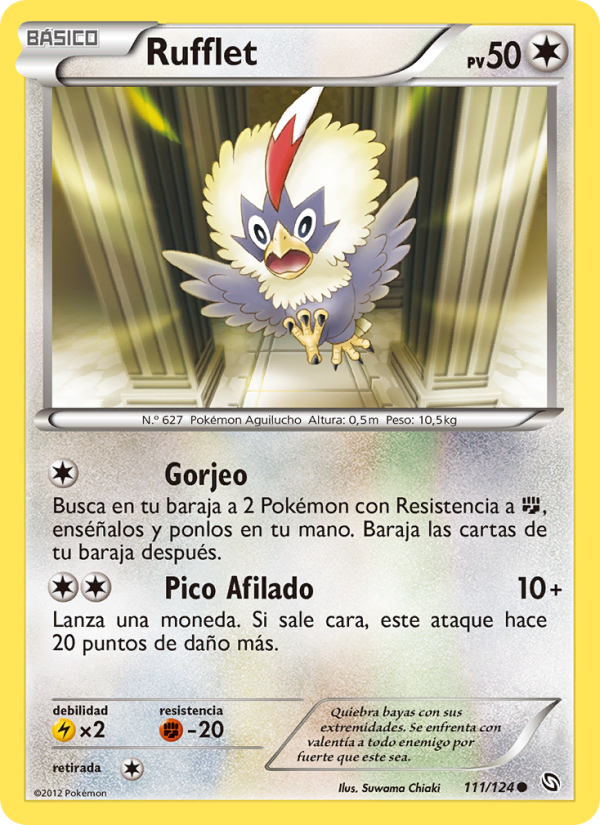 Rufflet 111 — Dragons Exalted (Spanish Pokémon TCG card)
