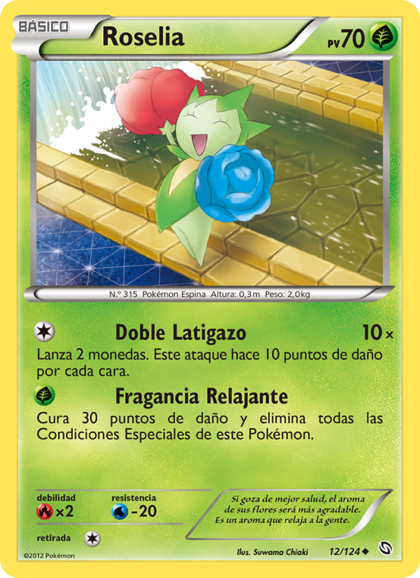Roselia 12 — Dragons Exalted (Spanish Pokémon TCG card)