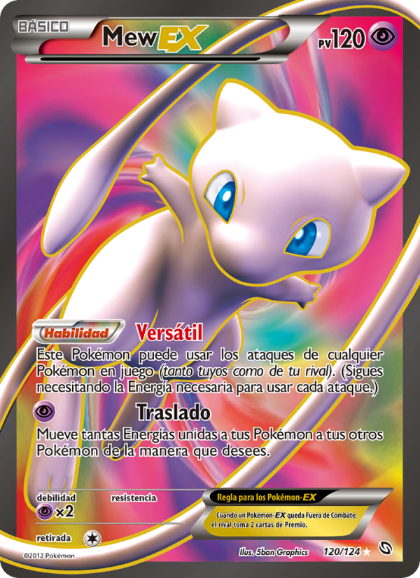 Mew-EX 120 — Dragons Exalted (Spanish Pokémon TCG card)