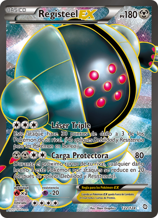 Registeel-EX 122 — Dragons Exalted (Spanish Pokémon TCG card)