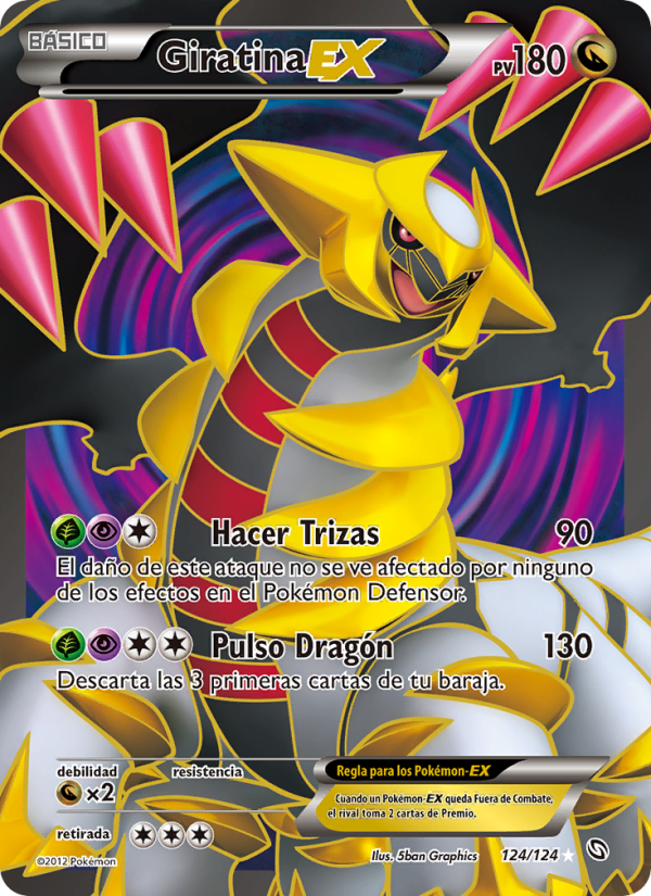 Giratina-EX 124 — Dragons Exalted (Spanish Pokémon TCG card)