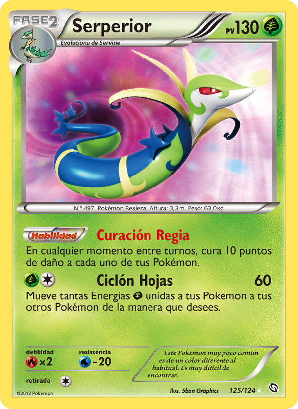 Serperior 125 — Dragons Exalted (Spanish Pokémon TCG card)