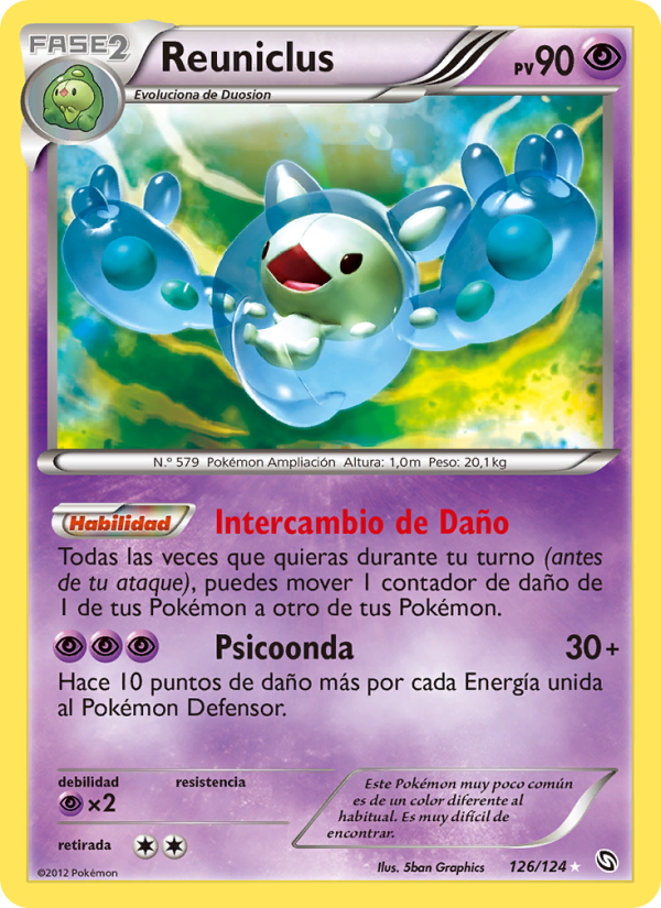 Reuniclus 126 — Dragons Exalted (Spanish Pokémon TCG card)