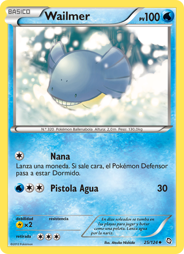 Wailmer 25 — Dragons Exalted (Spanish Pokémon TCG card)