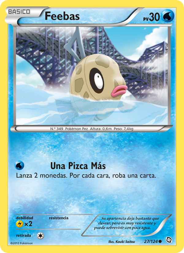 Feebas 27 — Dragons Exalted (Spanish Pokémon TCG card)