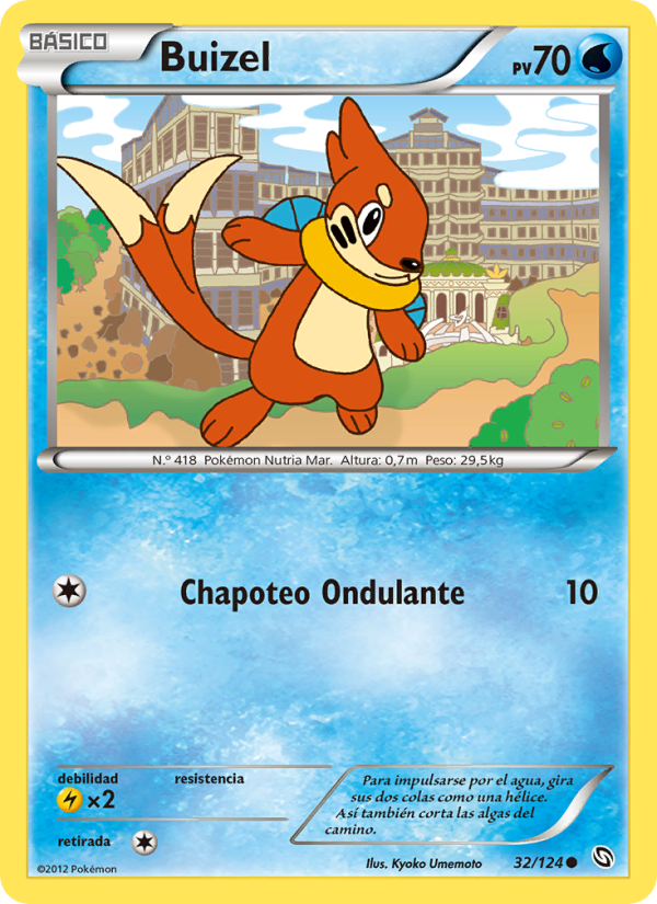 Buizel 32 — Dragons Exalted (Spanish Pokémon TCG card)