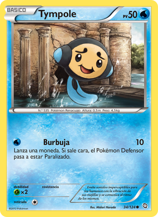 Tympole 34 — Dragons Exalted (Spanish Pokémon TCG card)