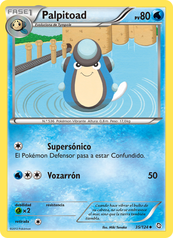 Palpitoad 35 — Dragons Exalted (Spanish Pokémon TCG card)