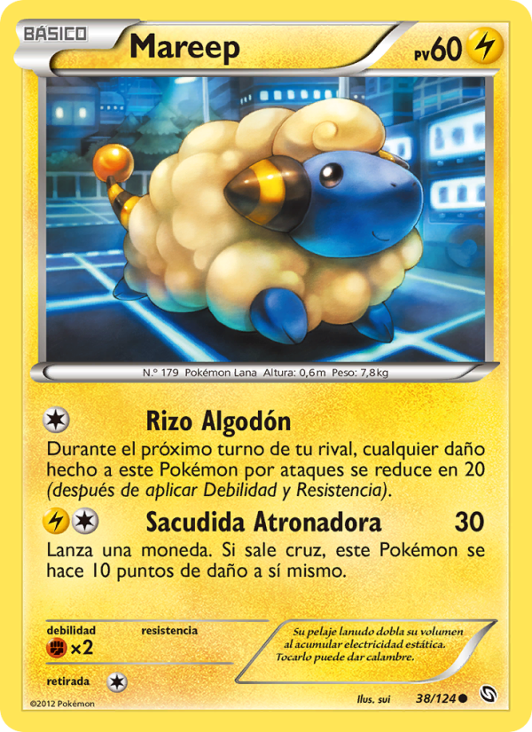 Mareep 38 — Dragons Exalted (Spanish Pokémon TCG card)