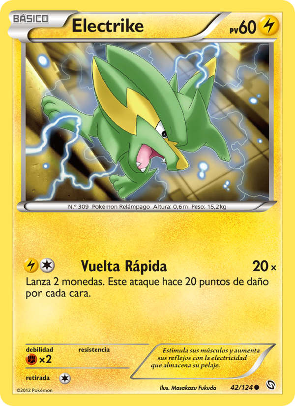Electrike 42 — Dragons Exalted (Spanish Pokémon TCG card)