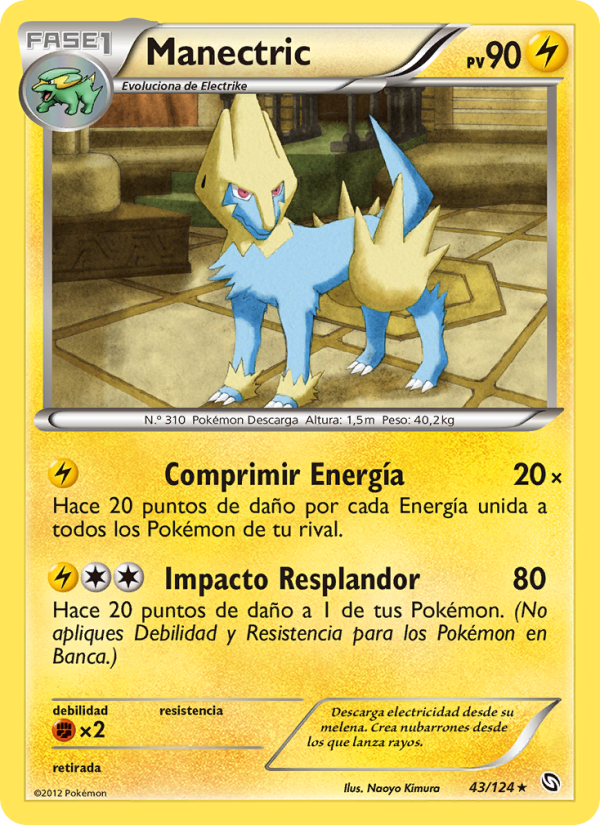 Manectric 43 — Dragons Exalted (Spanish Pokémon TCG card)