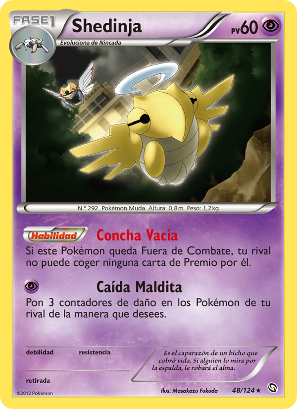 Shedinja 48 — Dragons Exalted (Spanish Pokémon TCG card)