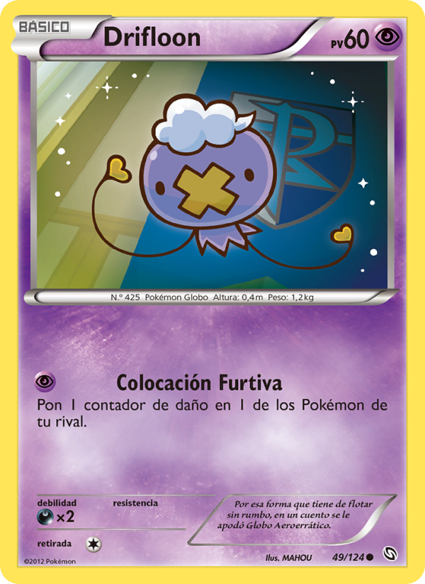 Drifloon 49 — Dragons Exalted (Spanish Pokémon TCG card)