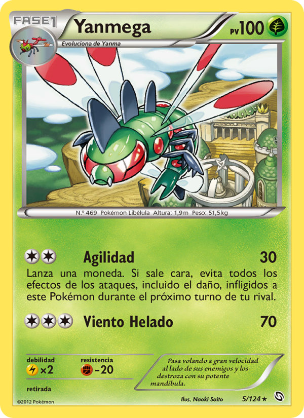 Yanmega 5 — Dragons Exalted (Spanish Pokémon TCG card)