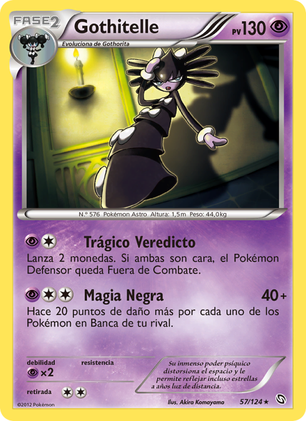 Gothitelle 57 — Dragons Exalted (Spanish Pokémon TCG card)