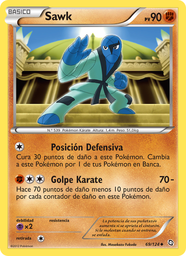 Sawk 69 — Dragons Exalted (Spanish Pokémon TCG card)
