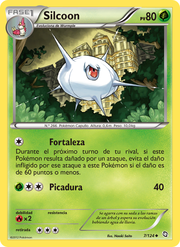 Silcoon 7 — Dragons Exalted (Spanish Pokémon TCG card)