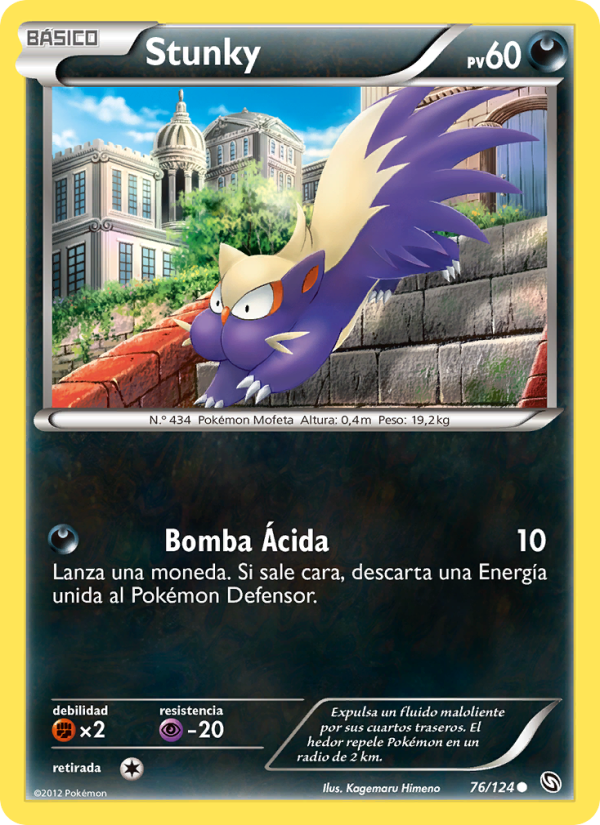 Stunky 76 — Dragons Exalted (Spanish Pokémon TCG card)