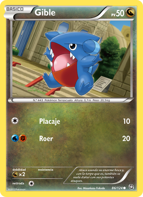 Gible 86 — Dragons Exalted (Spanish Pokémon TCG card)