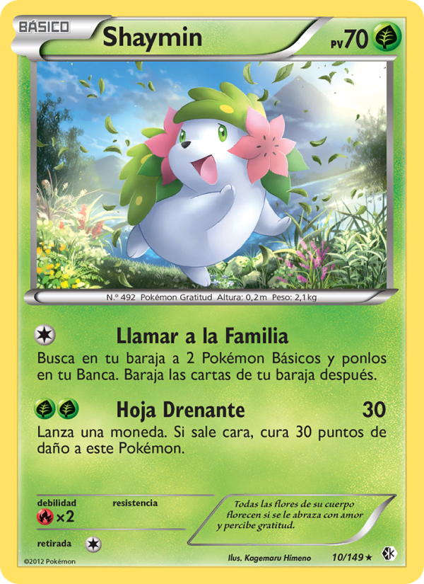 Shaymin 10 — Boundaries Crossed (Spanish Pokémon TCG card)