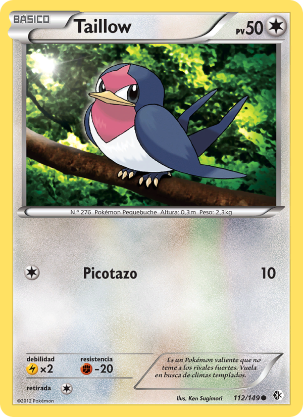 Taillow 112 — Boundaries Crossed (Spanish Pokémon TCG card)