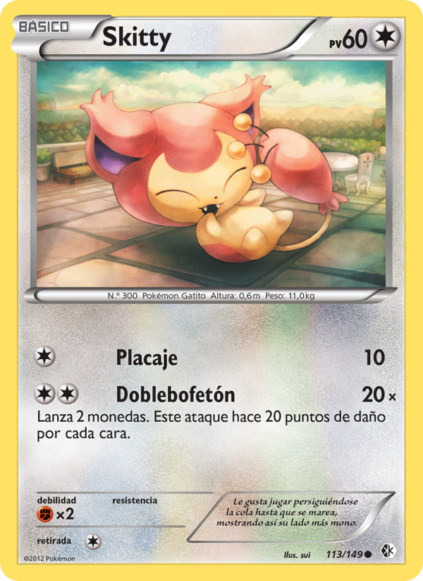 Skitty 113 — Boundaries Crossed (Spanish Pokémon TCG card)