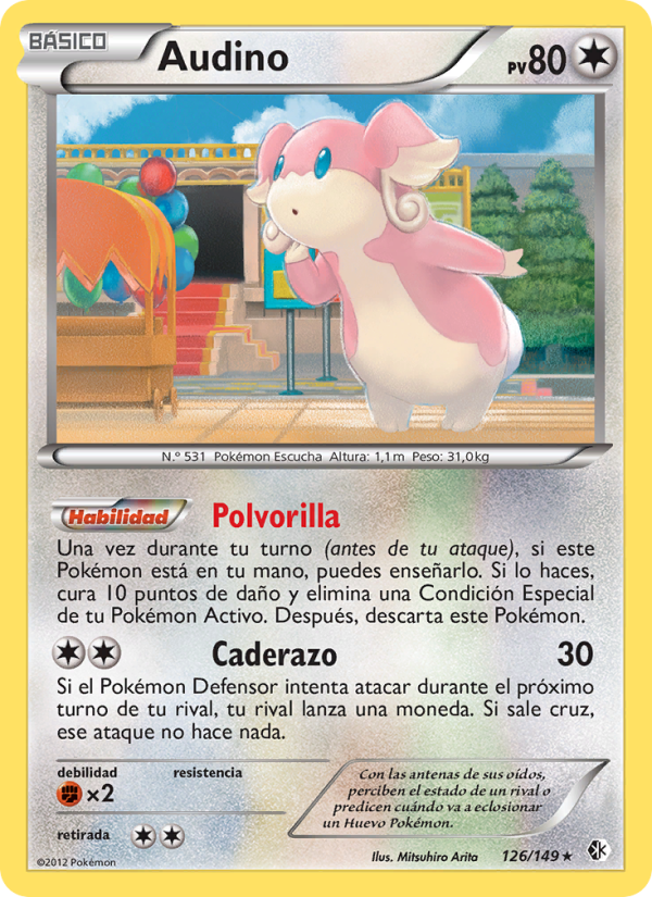 Audino 126 — Boundaries Crossed (Spanish Pokémon TCG card)