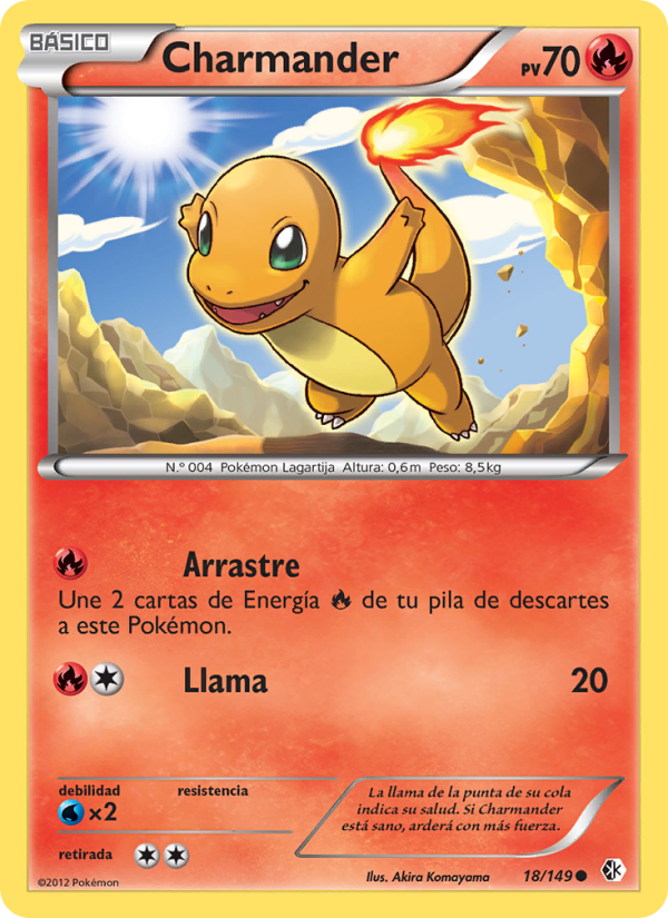 Charmander 18 — Boundaries Crossed (Spanish Pokémon TCG card)