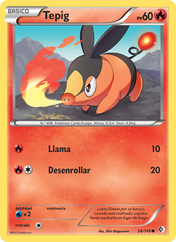 Tepig 24 — Boundaries Crossed (Spanish Pokémon TCG card)