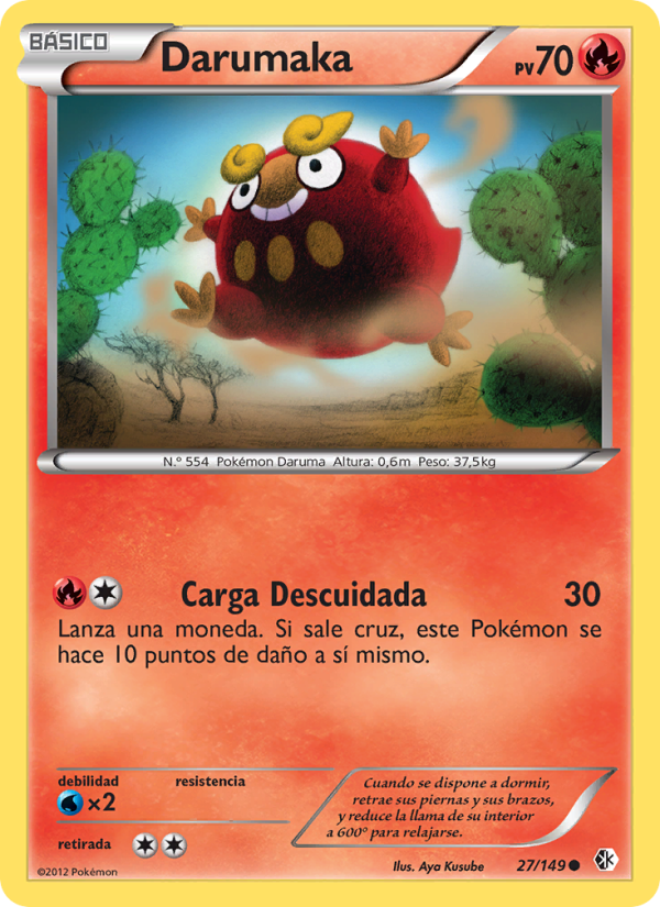 Darumaka 27 — Boundaries Crossed (Spanish Pokémon TCG card)