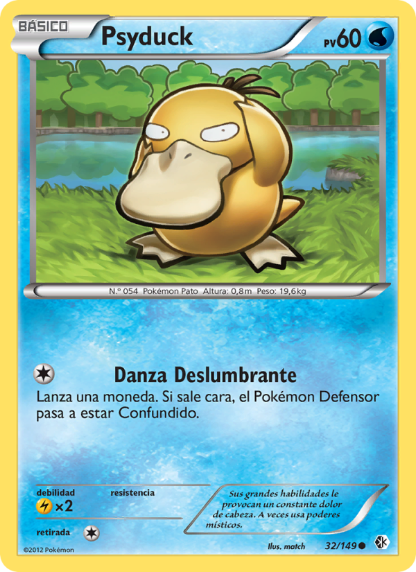 Psyduck 32 — Boundaries Crossed (Spanish Pokémon TCG card)