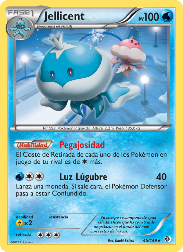 Jellicent 45 — Boundaries Crossed (Spanish Pokémon TCG card)
