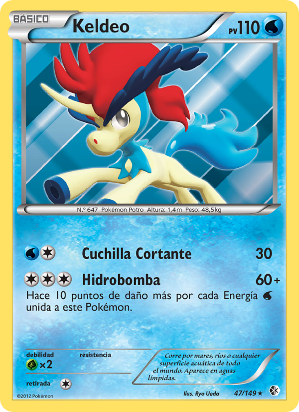 Keldeo 47 — Boundaries Crossed (Spanish Pokémon TCG card)