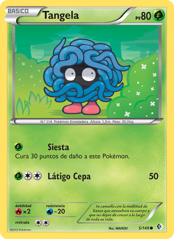 Tangela 5 — Boundaries Crossed (Spanish Pokémon TCG card)