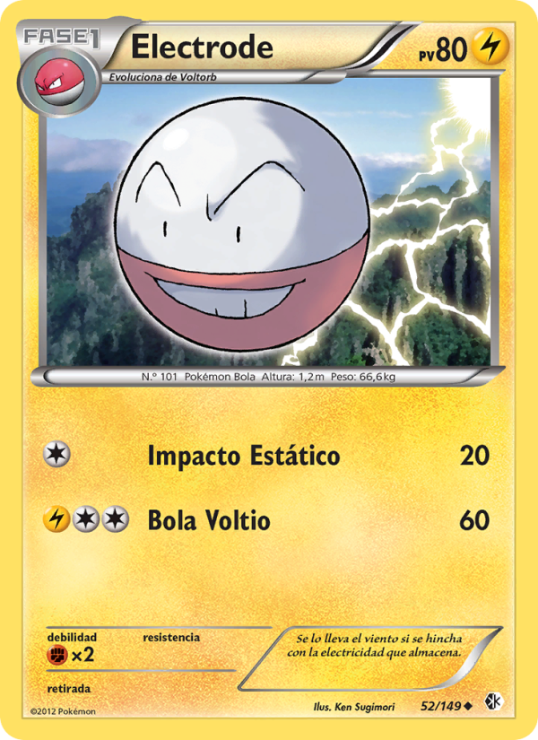 Electrode 52 — Boundaries Crossed (Spanish Pokémon TCG card)