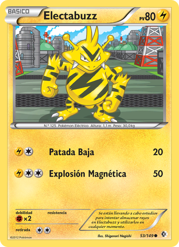 Electabuzz 53 — Boundaries Crossed (Spanish Pokémon TCG card)