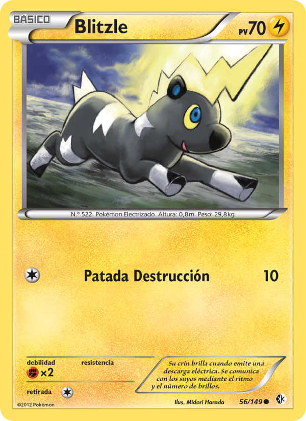 Blitzle 56 — Boundaries Crossed (Spanish Pokémon TCG card)