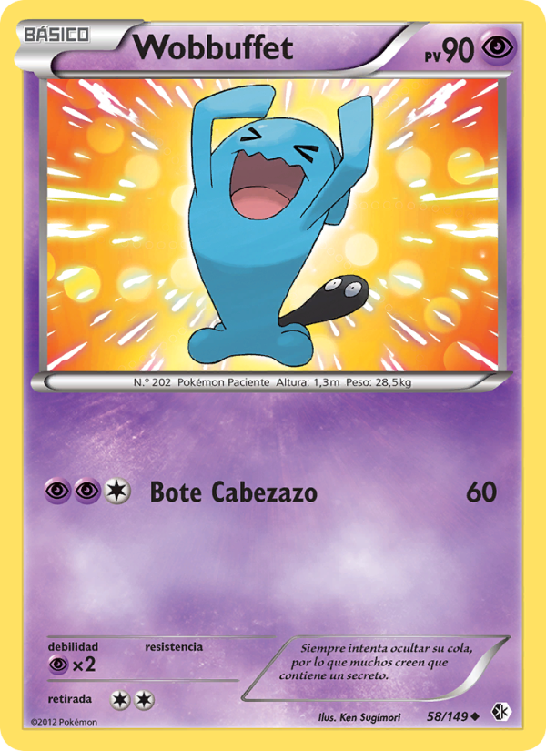 Wobbuffet 58 — Boundaries Crossed (Spanish Pokémon TCG card)