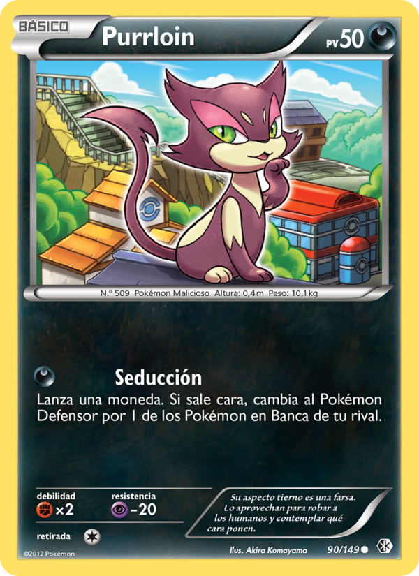 Purrloin 90 — Boundaries Crossed (Spanish Pokémon TCG card)