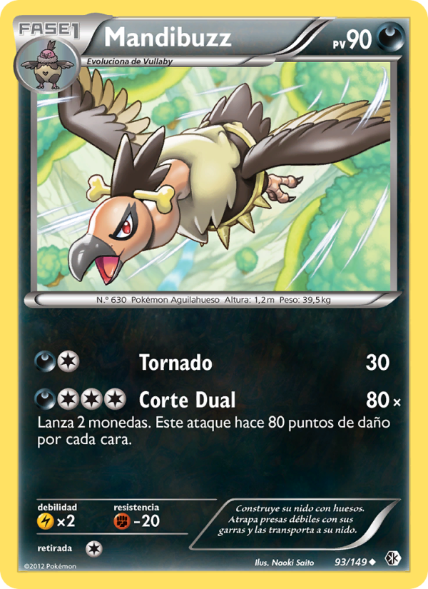 Mandibuzz 93 — Boundaries Crossed (Spanish Pokémon TCG card)
