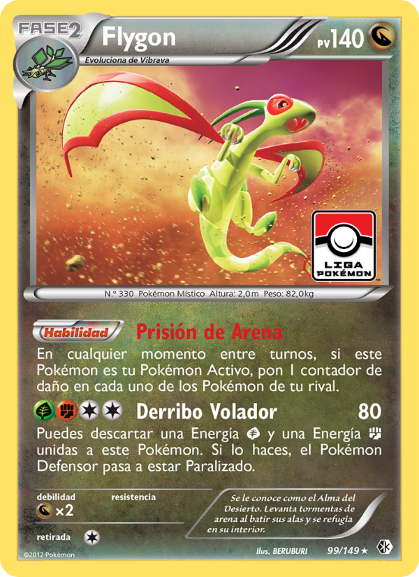 Flygon 99 — Boundaries Crossed (Spanish Pokémon TCG card)