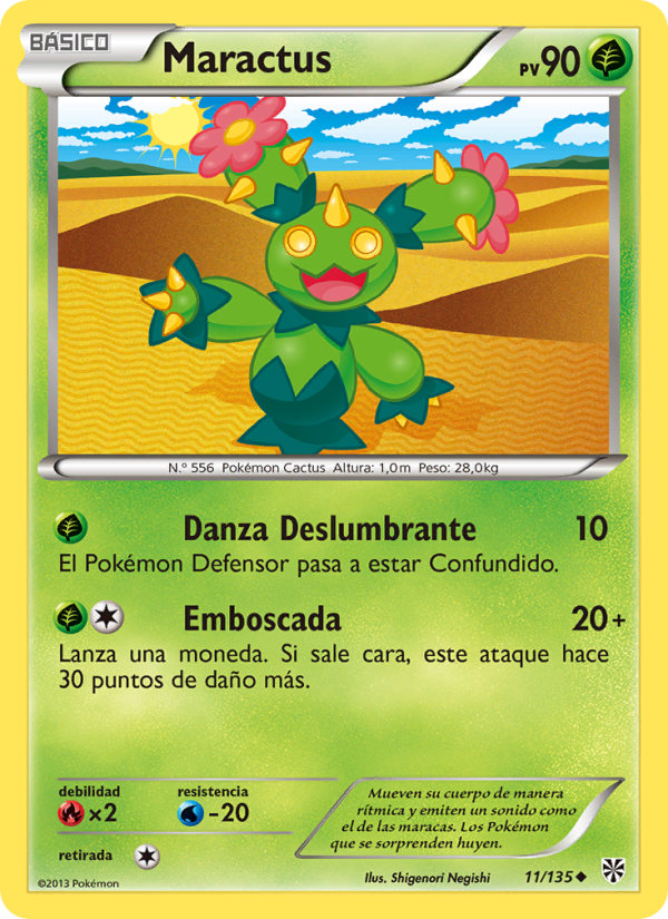 Maractus 11 — Plasma Storm (Spanish Pokémon TCG card)