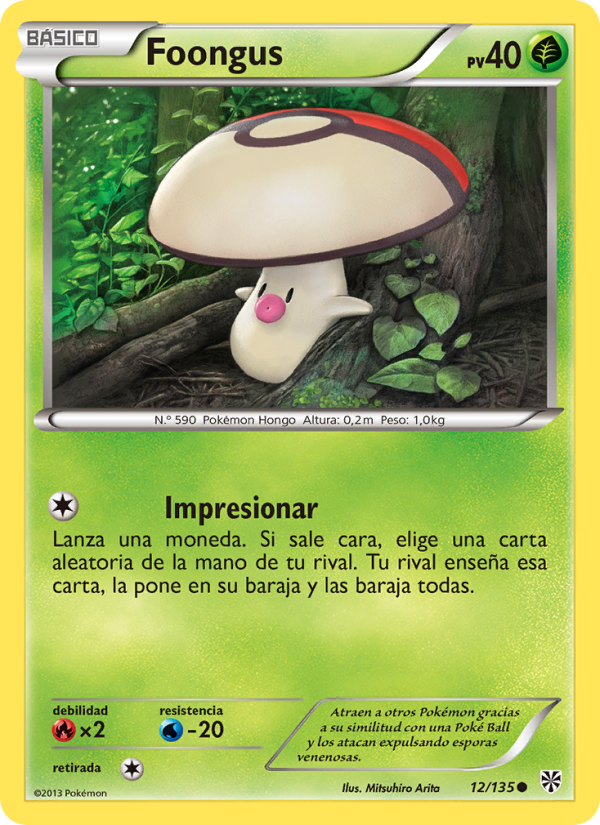 Foongus 12 — Plasma Storm (Spanish Pokémon TCG card)