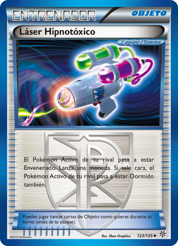 Láser Hipnotóxico 123 — Plasma Storm (Spanish Pokémon TCG card)