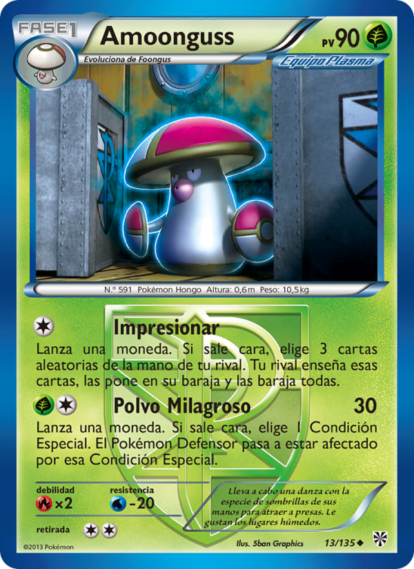 Amoonguss 13 — Plasma Storm (Spanish Pokémon TCG card)