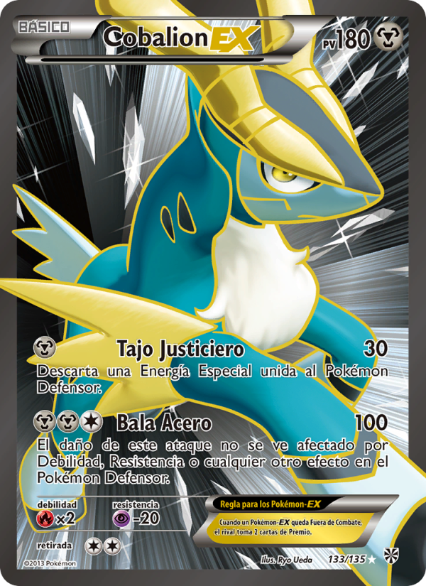 Cobalion-EX 133 — Plasma Storm (Spanish Pokémon TCG card)