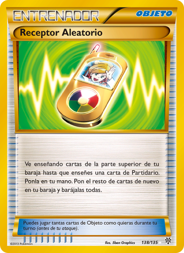 Receptor Aleatorio 138 — Plasma Storm (Spanish Pokémon TCG card)