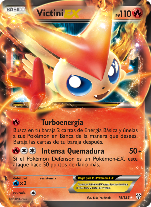 Victini-EX 18 — Plasma Storm (Spanish Pokémon TCG card)