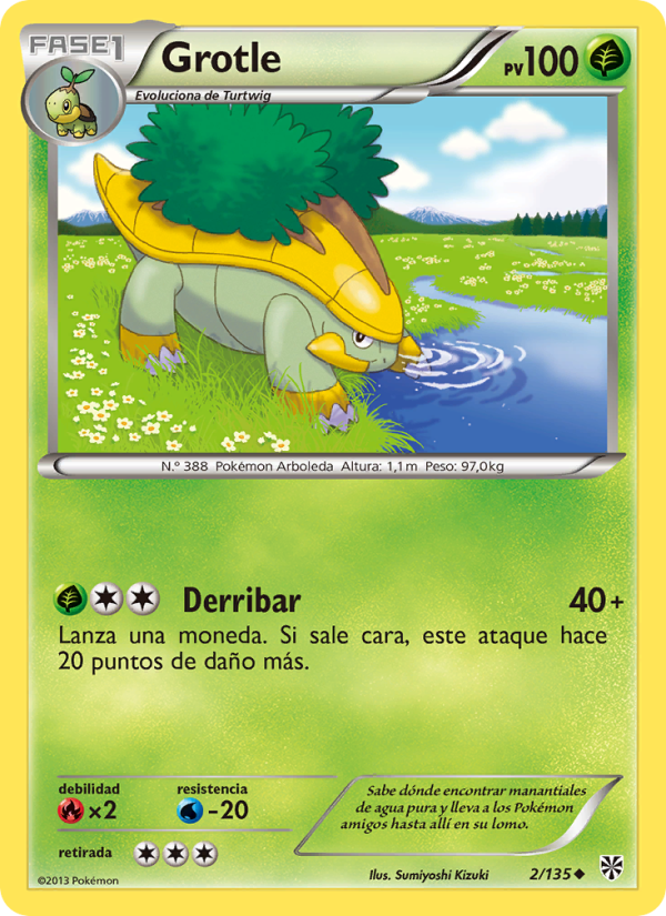 Grotle 2 — Plasma Storm (Spanish Pokémon TCG card)