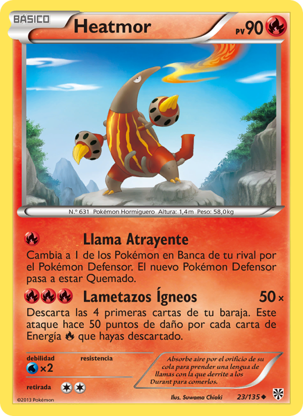 Heatmor 23 — Plasma Storm (Spanish Pokémon TCG card)